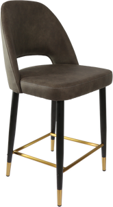Durafurn Semifreddo Counter Stool with Black Metal 650h Legs